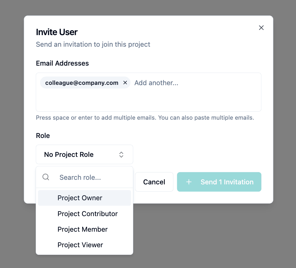 Rollen: Teammitglieder-Zugriff verwalten