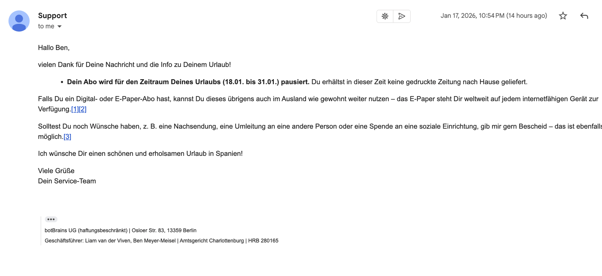 AI email responses in Salesforce
